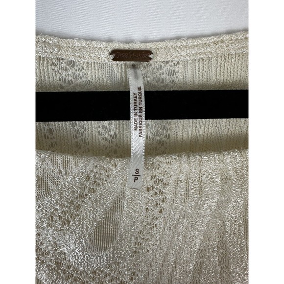 Free People‎ Textured Knit Tunic Mini Dress Balletcore Size Small - Picture 3 of 7